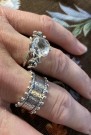 Huldreverket - Isrose ring i oksidert sølv med bergkrystall thumbnail