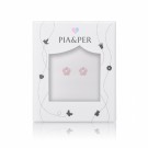 Pia og Per - Ørepynt, rosa blomst liten thumbnail