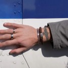 Son of Noa - Ring i stål med hamret overflate thumbnail