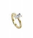 Astrid og Agnes - Melinda ring i forgylt stål med cubic zirkonia thumbnail