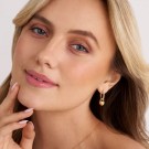 Sif Jakobs - Julia øreringer i forgylt sølv med hjertecharms og cz thumbnail