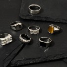 Son of Noa - Ring i stål med hamret overflate thumbnail