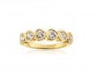 Sif Jakobs - Amorino ring i forgylt sølv med cubic zirkonia hjerter thumbnail