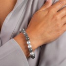 Heinzendorff - Armbånd med grå stener og perler thumbnail