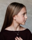 Astrid og Agnes - Young Juni sommerfuglsmykke i blankt stål med cz thumbnail