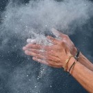 Son of Noa - Armbånd i sort kalveskinn med ståldetaljer thumbnail