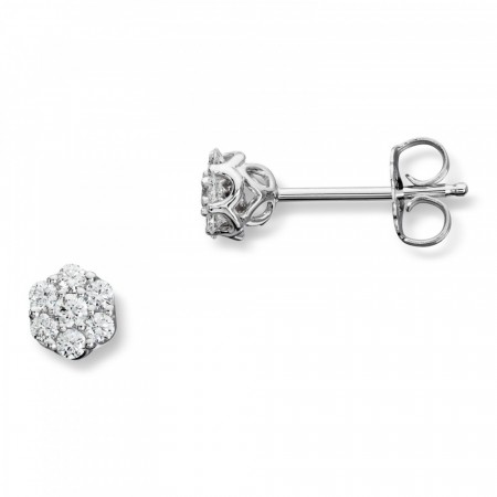 MG Diamonds - Ørepynt, hvitt gull med diamant