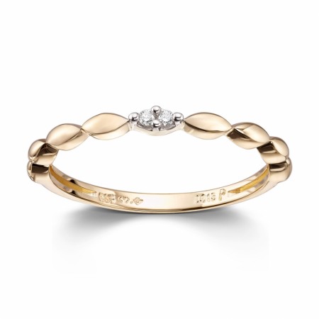 Mestergull - Ring i gult gull med diamant