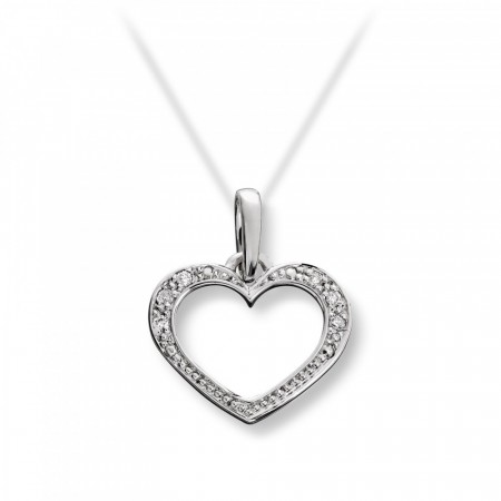 MG Diamonds - Anheng, hvitt gull med diamant