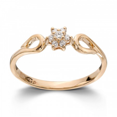 MG Diamonds - Ring, gult gull med diamant