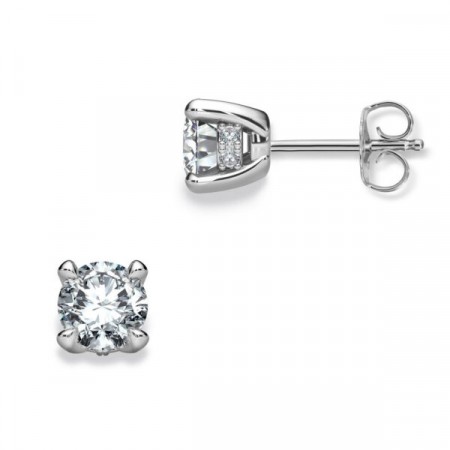Bella Pavè - Enstens ørepynt i hvitt gull med diamanter 0,46ct.