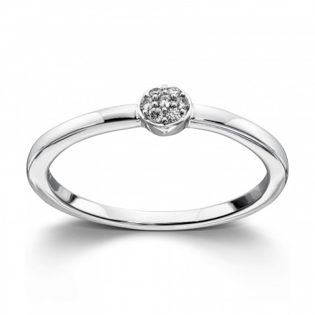 MG Diamonds - Ring, hvitt gull med diamanter