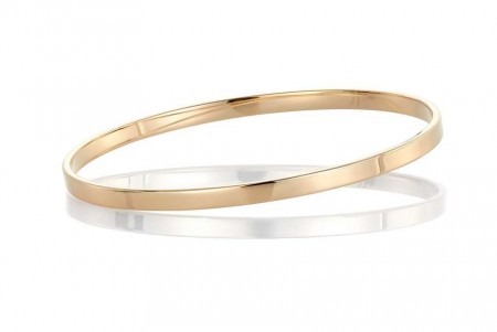 Espeland - Classic armring, rett modell i gult gull. Størrelse M