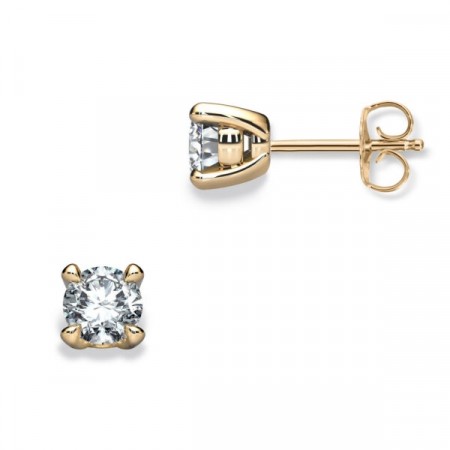 Bella - Enstens ørepynt i gult gull med diamant 0,28ct