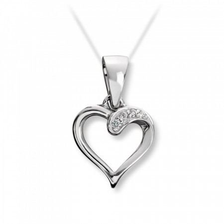 MG Diamonds - Anheng, hvitt gull med diamant
