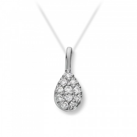 MG Diamonds - Anheng i hvitt gull med diamanter